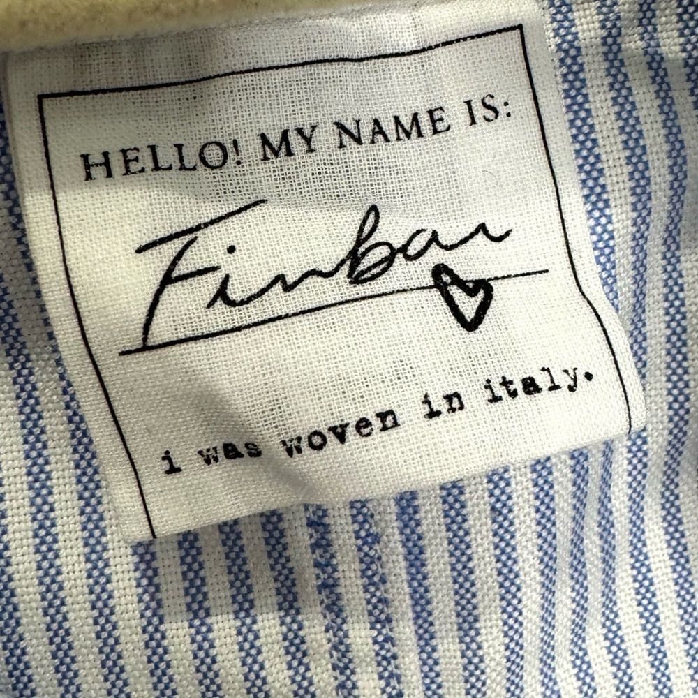 NEW FRANK & Eileen Finbar button down organic cotton shirt in blue stripe - Picture 4 of 7